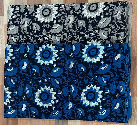 Natural Indigo & Kashish Block Printing Fabric