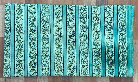 Hand Block Printing Fabric with Synthetic Colors