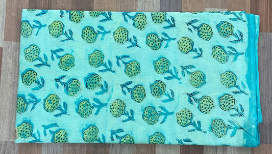Hand Block Printing Fabric with Synthetic Colors