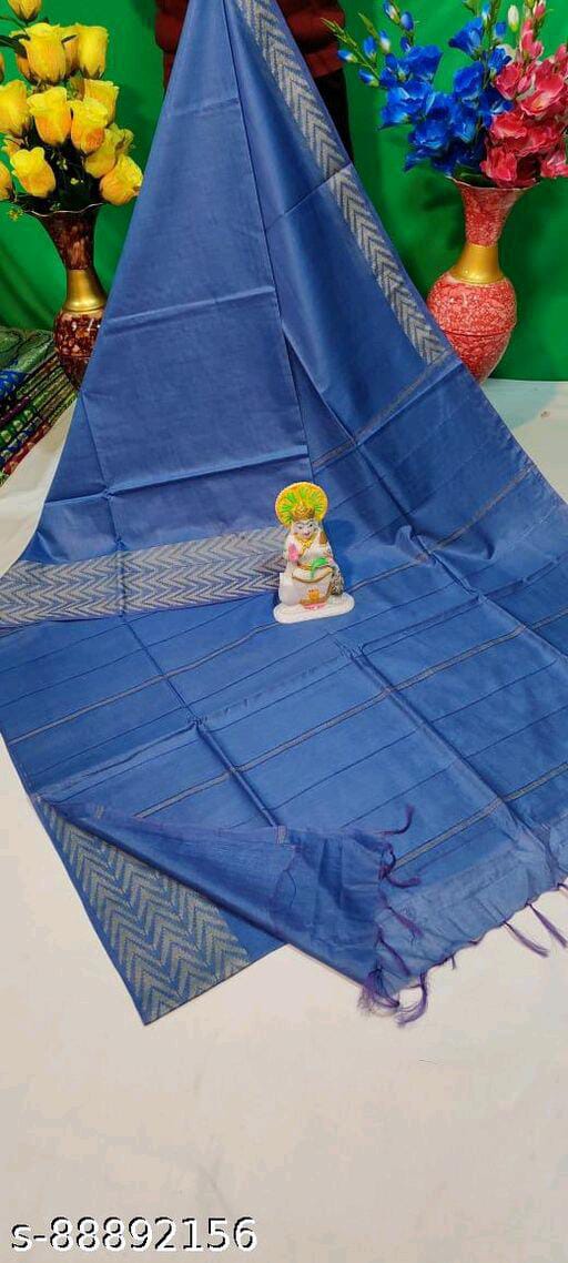 Silk Blend Bhutta Border Saree