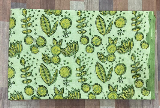 Hand Block Printing Fabric with Synthetic Colors