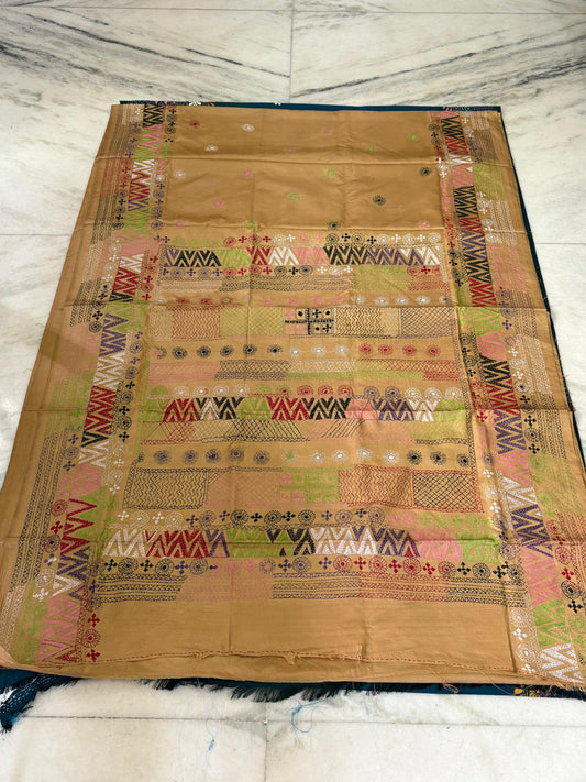 Lambani Hand Crafted Kantha Stitch Saree