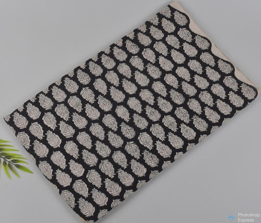 Syahi & Begar (Natural Color) Hand Block Printing Fabric