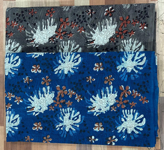 Natural Indigo & Kashish Block Printing Fabric