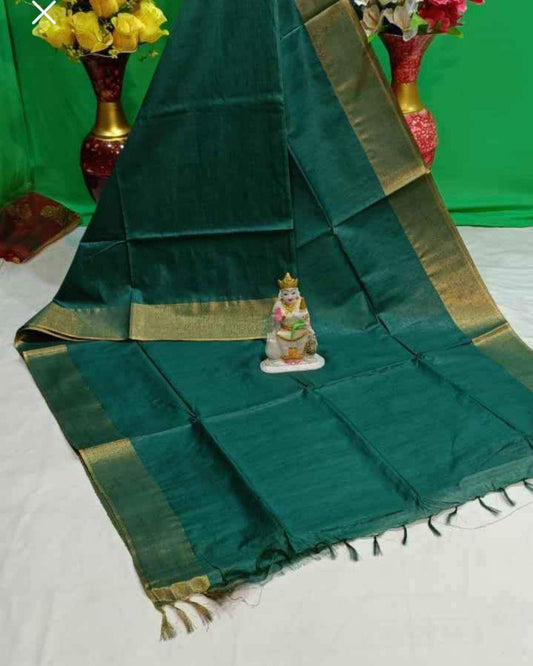 Kota Silk & Viscose Blend Saree with 3" Zari