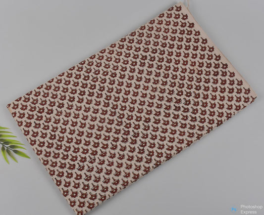 Syahi & Begar (Natural Color) Hand Block Printing Fabric