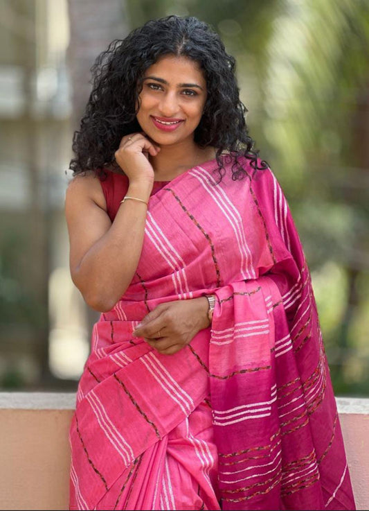 Rambo Stripe Silk Blended Saree