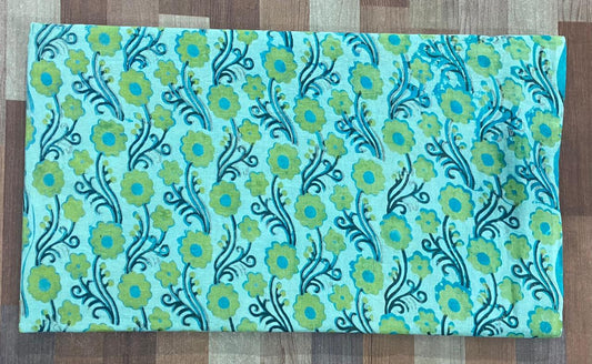 Hand Block Printing Fabric with Synthetic Colors