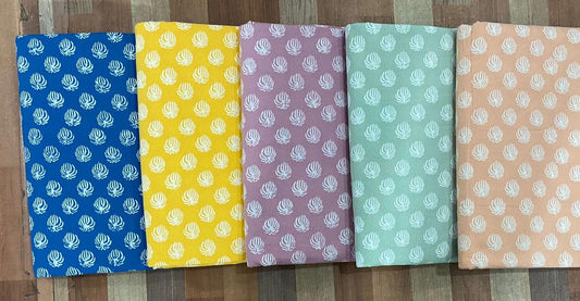 White Khari Hand Block Printing Fabric