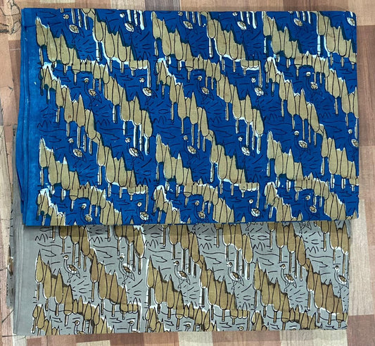 Natural Indigo & Kashish Block Printing Fabric