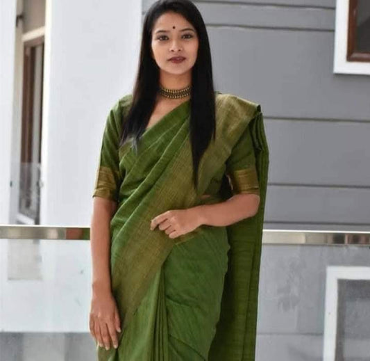 Kota Silk & Viscose Blend Saree with 3" Zari