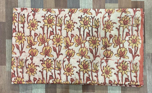 Hand Block Printing Fabric with Synthetic Colors