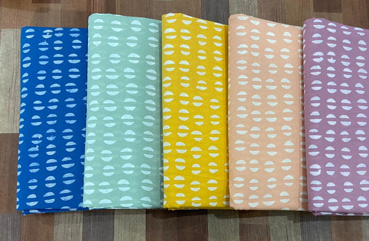 White Khari Hand Block Printing Fabric