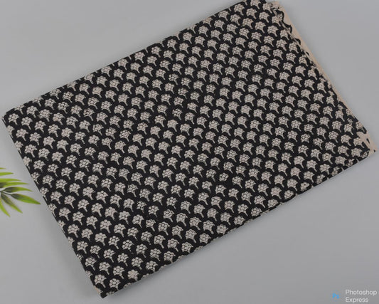 Syahi & Begar (Natural Color) Hand Block Printing Fabric