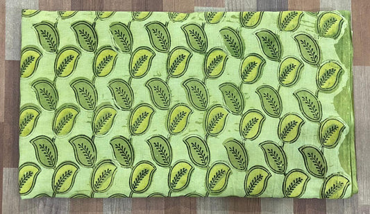 Hand Block Printing Fabric with Synthetic Colors