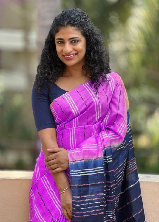 Rambo Stripe Silk Blended Saree