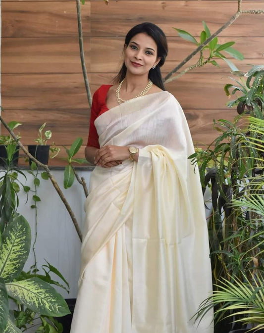 Kota Silk & Viscose Blend Saree with 3" Zari