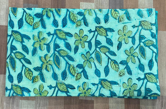 Hand Block Printing Fabric with Synthetic Colors