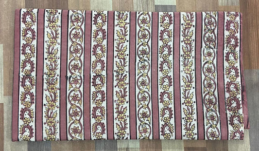 Hand Block Printing Fabric with Synthetic Colors