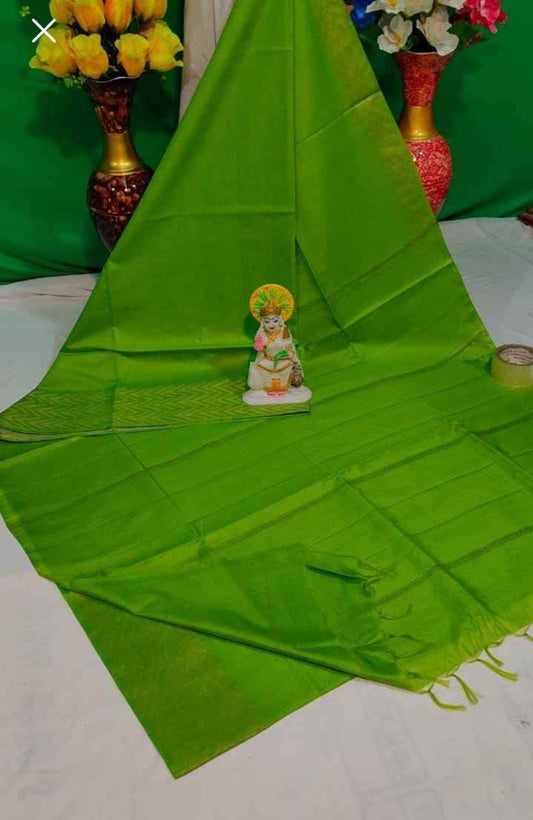 Silk Blend Bhutta Border Saree