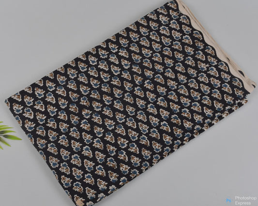 Syahi & Begar (Natural Color) Hand Block Printing Fabric