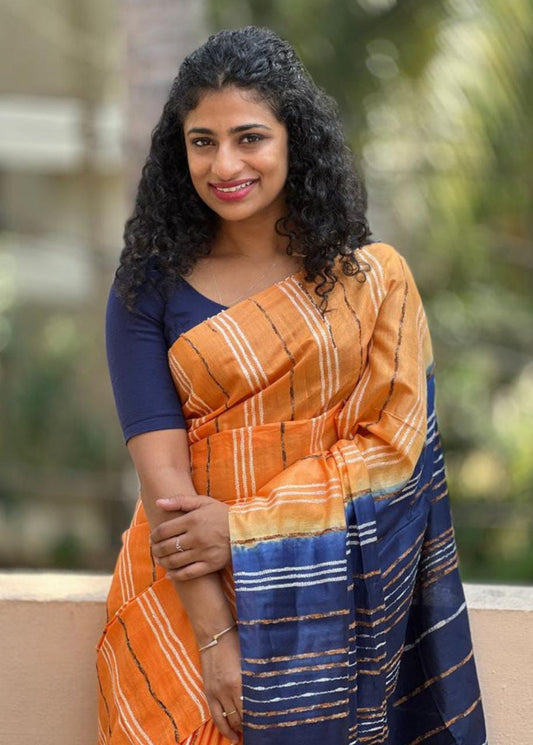 Rambo Stripe Silk Blended Saree