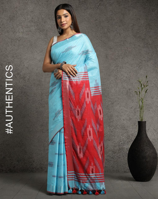 Handwoven Ikkat Design Saree