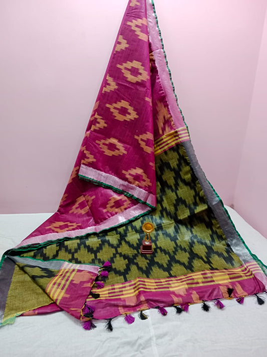 Handwoven Ikkat Design Saree