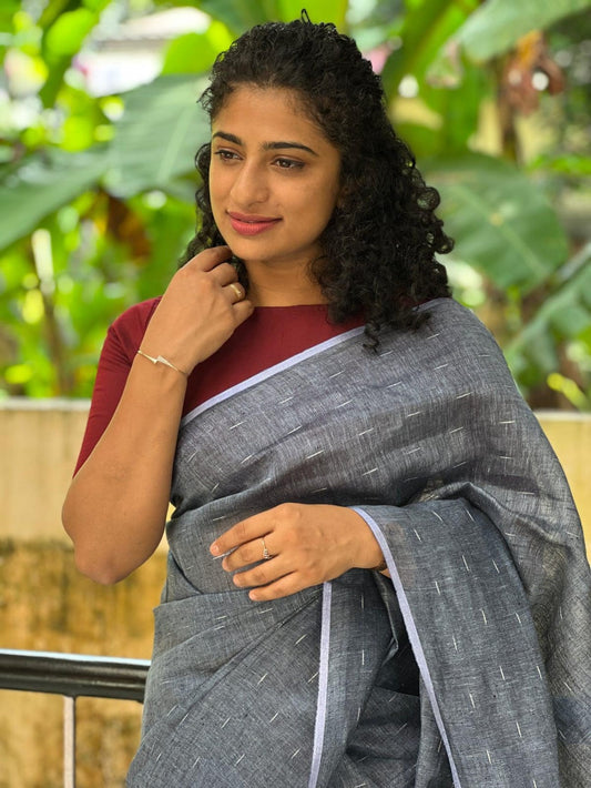 Dotted Kota Silk Blended Saree