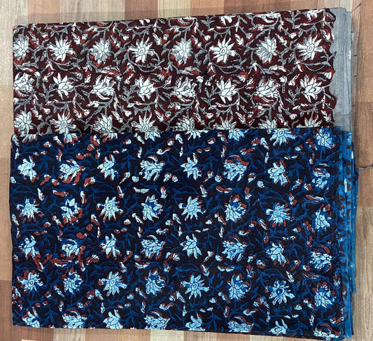 Natural Indigo & Kashish Block Printing Fabric