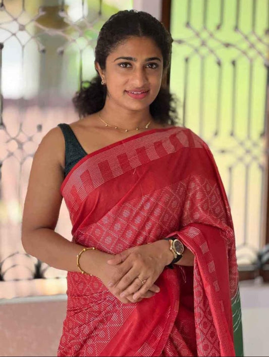 Katali Checks Silk Blended Saree