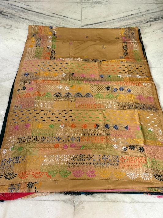Lambani Hand Crafted Kantha Stitch Saree