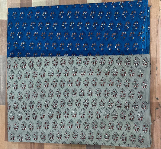 Natural Indigo & Kashish Block Printing Fabric