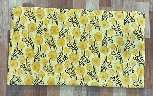 Hand Block Printing Fabric with Synthetic Colors