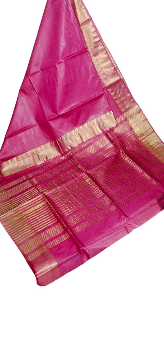 Temple Border Silk Blended Saree