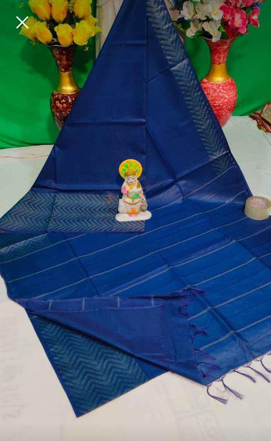 Silk Blend Bhutta Border Saree