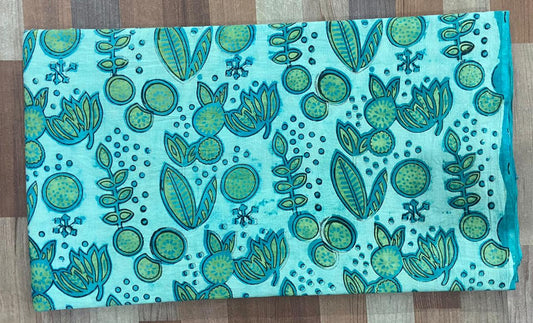 Hand Block Printing Fabric with Synthetic Colors