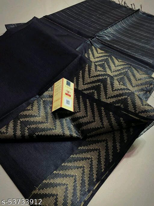 Silk Blend Bhutta Border Saree