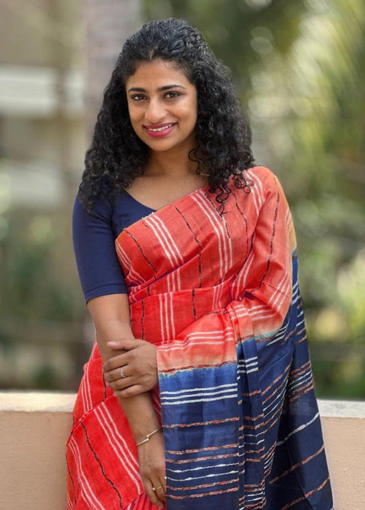 Rambo Stripe Silk Blended Saree