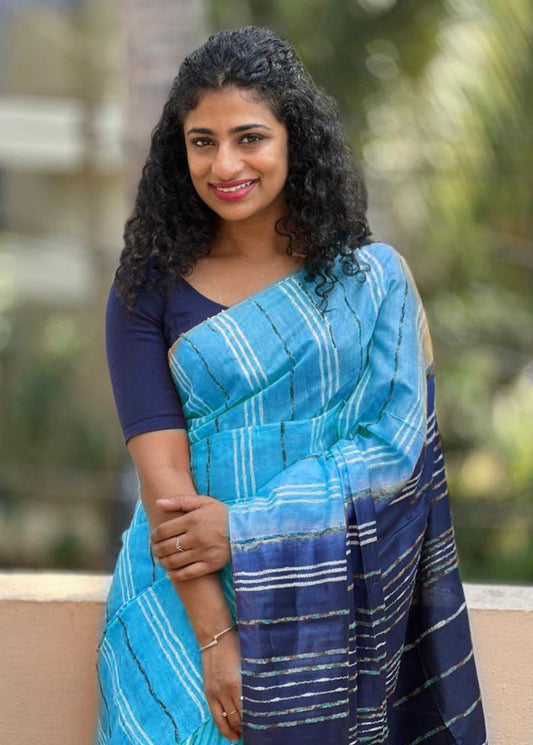 Rambo Stripe Silk Blended Saree