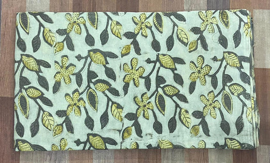 Hand Block Printing Fabric with Synthetic Colors