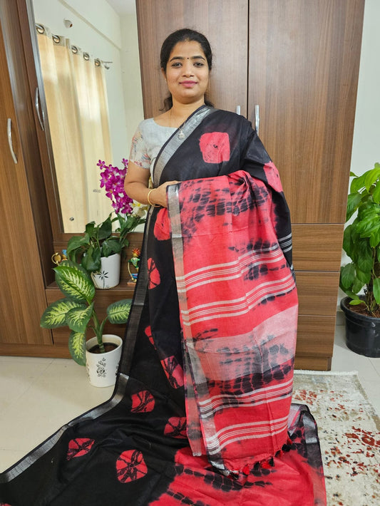 Handcrafted Shibori & Bandhani Technique Saree
