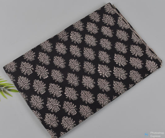 Syahi & Begar (Natural Color) Hand Block Printing Fabric