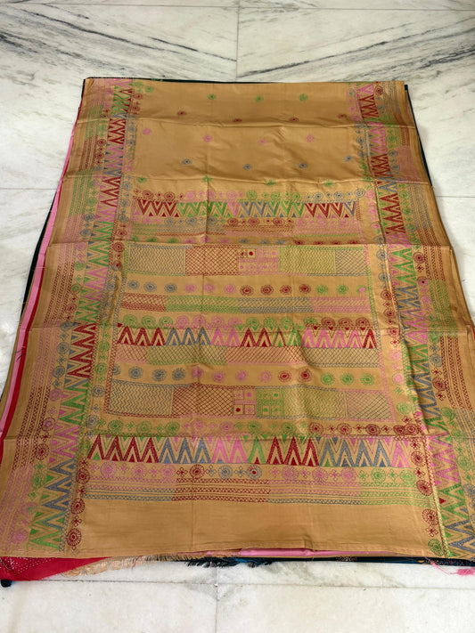 Lambani Hand Crafted Kantha Stitch Saree