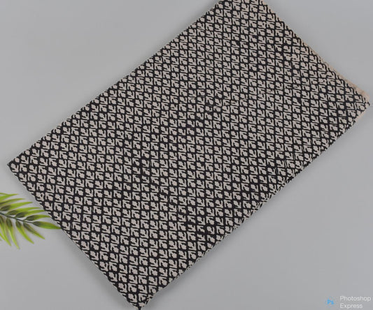 Syahi & Begar (Natural Color) Hand Block Printing Fabric