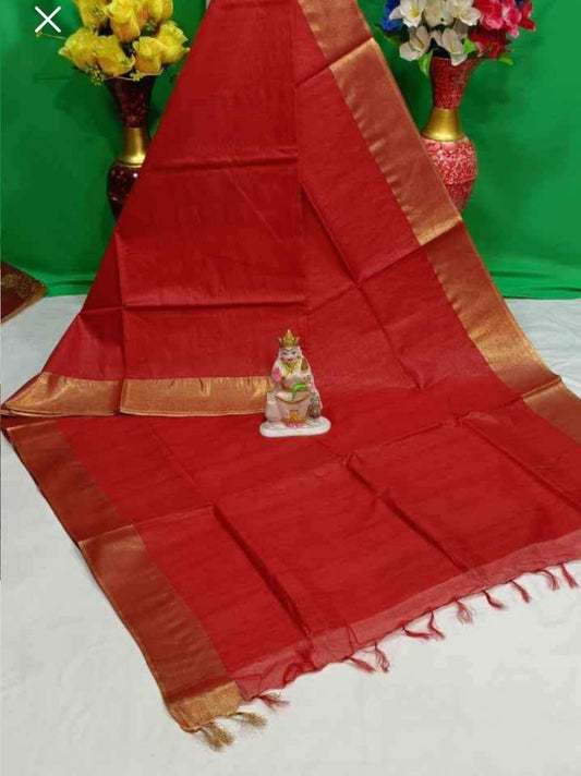 Kota Silk & Viscose Blend Saree with 3" Zari