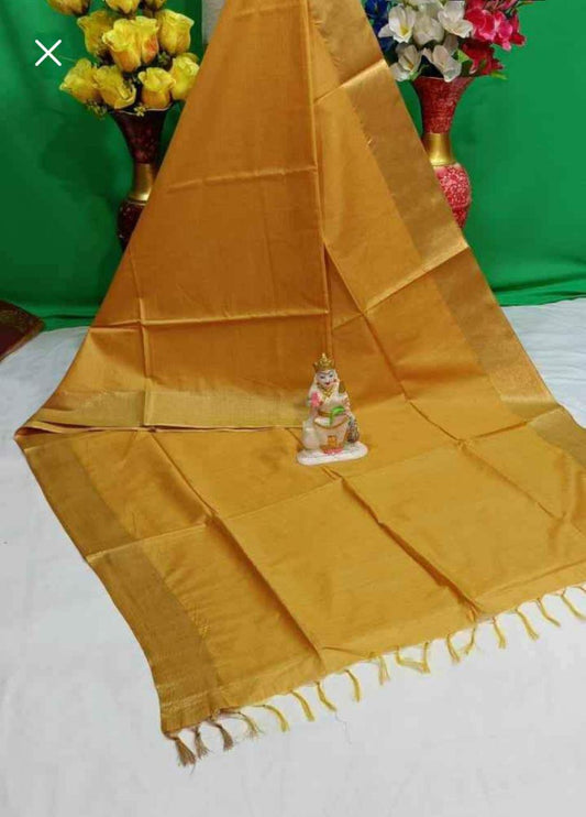 Kota Silk & Viscose Blend Saree with 3" Zari