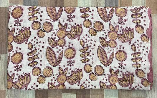 Hand Block Printing Fabric with Synthetic Colors