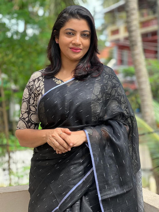 Dotted Kota Silk Blended Saree