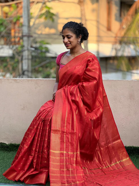 Full Body Zari Silk Blended Saree